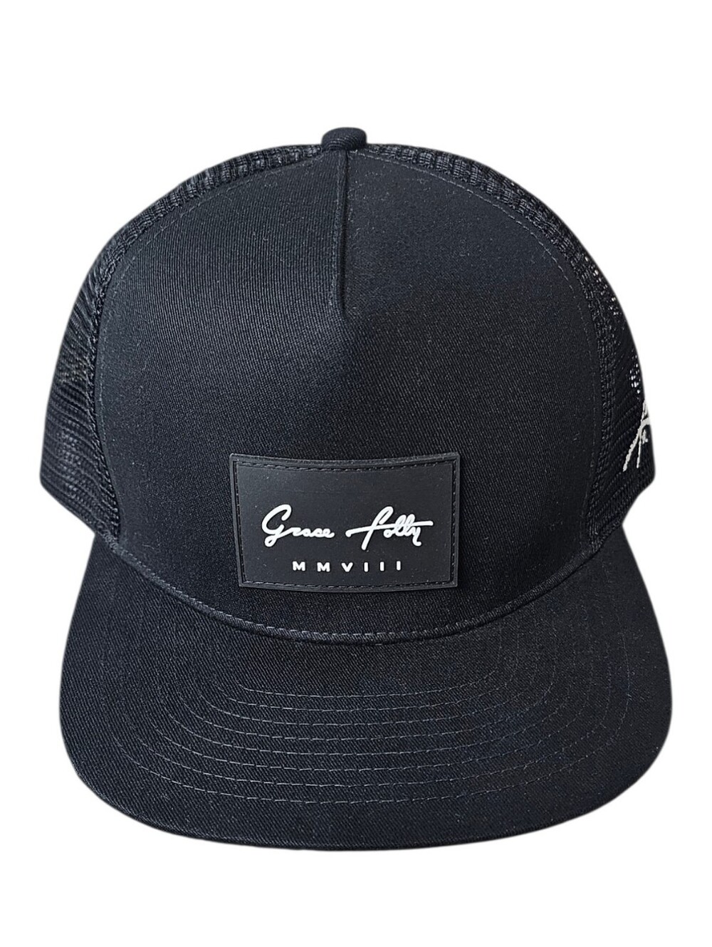 Grace Folly MMVIII Black Mesh Snapback Trucker Hat OSFA Adjustable Cap